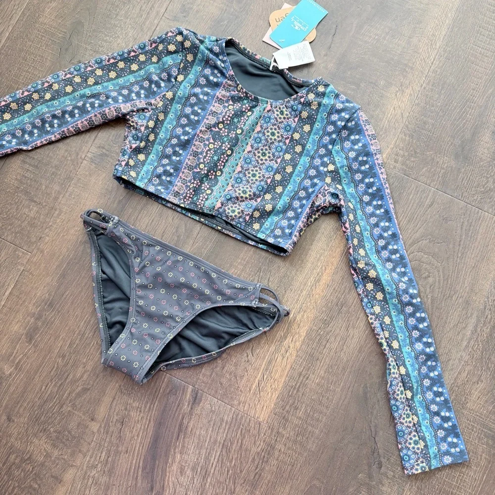 NWT O’Neill Margot Crop Top Swim Set | Girls Size 12